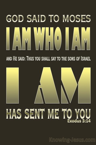 Exodus 3:14 God Said I AM That I AM (brown)
